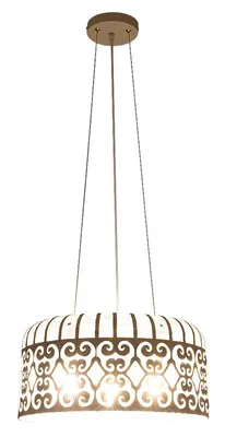 Produktbild von Rabalux 2163 Pendelleuchte 3 Spots Alessandra, E27, weiß, rund, Vintage/ Romantisch, ø400mm