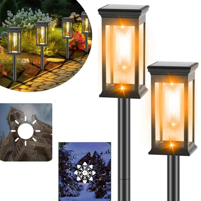 Produktbild von Solarlampen für Außen, 2 Stück, Solar Gartenbeleuchtung für Garten, Terrasse, Pfad, Rasen