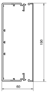 Produktbild von Hager LF6019007035, Gerade Kabelrinne, 2 m, Polyvinylchlorid (PVC), Grau