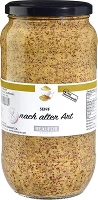 Immagine prodotto di Senape Beaufor vecchio stile a grana grossa, piccante e tradizionale 960ml