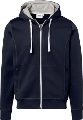 Produktbild von HAKRO Kapuzenjacke Bonded 455, tinte/silber, M