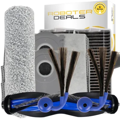 Produktbild von Zubehör Set, Ersatzteile für Ecovacs Deebot X9 Pro Omni (2x Beutel, 2x Filter, 2x Seitenbürste, 1x Wischbürste, 1x Hauptbürste)