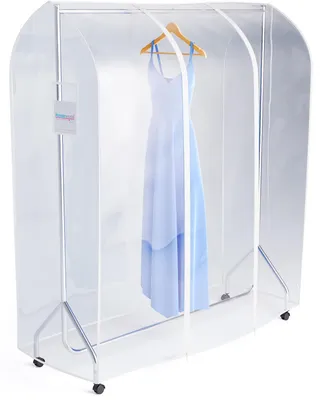 Kleiderstangen-Abdeckung transparent, 5 Fuß (153 cm), mit Reißverschluss