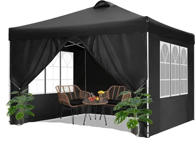 Obrázek produktu pro Stan na párty – Pavilon – Zahradní stan – Stan na oslavy – Skládací stan – Stan typu "pop-up" – 3x3 metry – Nastavitelná výška