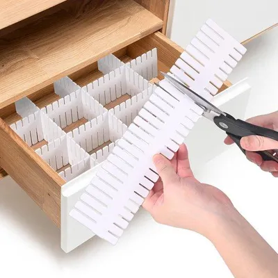 Zdjęcie produktu dla Organizer na 20 sztuk, biały, regulowany, na bieliznę, skarpetki, do sypialni, do biura