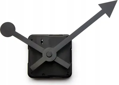Produktbild von Geräuschloser Quarzmechanismus Zeiger BLACK 10 cm,Ersatzuhrwerk, Leises Uhrwerk Set