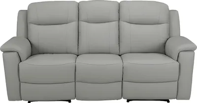 Produktbild von Relaxsofa Leder 3-Sitzer - Hellgrau - EVASION