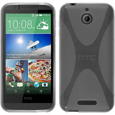 Produktbild von PhoneNatic Case kompatibel mit HTC Desire 510 - clear Silikon Hülle X-Style + 2 Schutzfolien