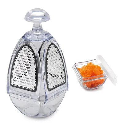 Productafbeelding van Rechthoekige rasp met opvangbak, transparant, 26 cm