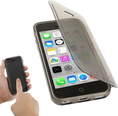 Produktbild von Handyhülle Flip Quer für Handy iPhone 5c grau