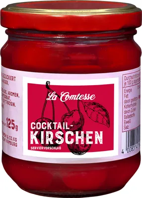 Image de Cerises cocktail, rouge, 225 g