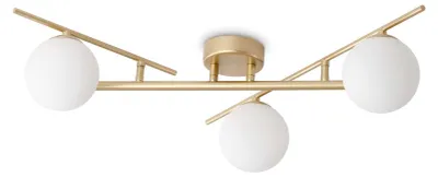 Produktbild von Atlas Zeitgenössische Deckenleuchte Metall Gold 3 Lichter G9 4W 3000K Ip20