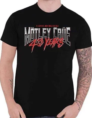 Zdjęcie produktu dla Mötley Crüe 40 Years (Back Print) Black XL Koszulka