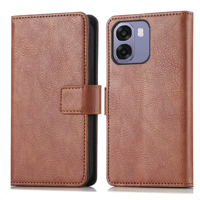 Zdjęcie produktu dla imoshion Luksusowe etui typu bookcase do telefonu Oppo A6x (4G/5G) – brązowe