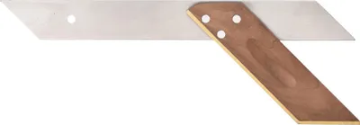 Image de STUBAI Mètre à onglet fixe en bois de noyer 300 mm | rail en acier à ressort de haute qualité avec branche en bois de noyer | rapporteur professionnel pour des mesures et des marquages précis