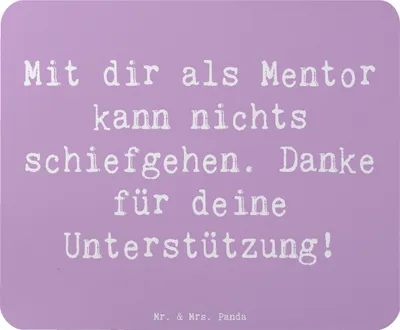 Produktbild von Mr. & Mrs. Panda Mousepad Spruch Beste Mentor - Lavendeltraum - Geschenk, Aufmerksamkeit, mauspad laptop, Anerkennung, Freundschaft, Bedanken, Danke, mousematte, sagen