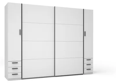 Zdjęcie produktu dla Store Ii 21 Szafa 4D 6Szufl W10200-Biały Laminat Czarny Uchwyt Ii 21 B