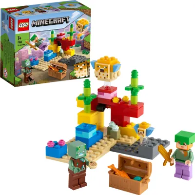 Produktbild von LEGO 21164 Minecraft Unterwasserabenteuer - Das Korallenriff Bauset