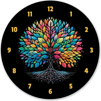 Produktbild von Lebensbaum Wanduhr aus Alu