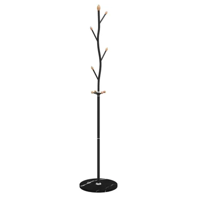 Produktbild von Garderobenständer Schwarz 177 cm Pulverbeschichtetes Eisen