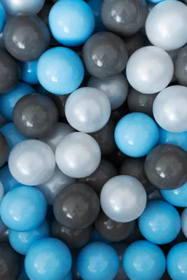 Obrázok produktu pre Flumi Veľký suchý bazén s loptičkami 90x40 s 200 loptičkami ∅ 7cm vyrobený v EÚ - biela s medveďmi + modré gule