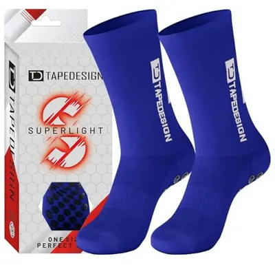 Produktbild von Tapedesign - "Superlight - 1 Paar Rutschfeste, ultraleichte Fußballsocken Blau m
