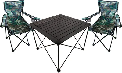 Produktbild von 3teiliges Campingmöbel Set Campingtisch Campingstuhl L70xB70xH56cm