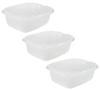 Aufbewahrungsboxen, 3er-Set, 9 l, transparent, 38x32x14 cm