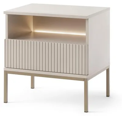 Obrázek produktu pro Noční stolek FURNLUX Sento, barva: béžová, rozměry: 56 x 54 x 39 cm