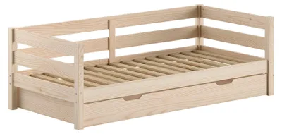 Produktbild von Kojenbett Kelda 90x200 mit Umrandung Kiefer Massivholz Milky Pine