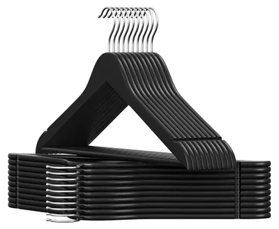 Produktbild von 20-teiliges Kleiderbügel-Set – Buchenholz und Stahl – strapazierfähig – 43 cm