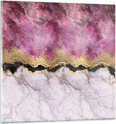 Produktbild von Bilder auf glas - Einteilig - Rosa golden Hintergrund - 60x60cm - Glasbilder - Wandbilder - Bilder - zum Aufhängen bereit - Wanddekoration aus Glas - Glas Bilder - Wandbild auf Glas - GAC60x60-5038