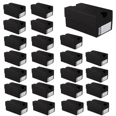 Produktbild von Set mit 24 Mini-Schuh-Geschenkboxen, schwarz