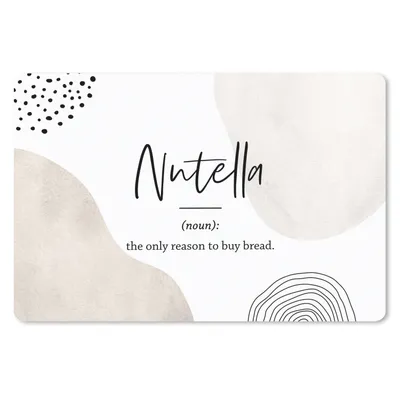 Produktbild von MuchoWow® Schreibtischunterlage Zitate - Nutella - Sprichwörter - Wörterbuch - Nutella Definition 60x40 cm - XXL Mauspad - Großes Mauspad