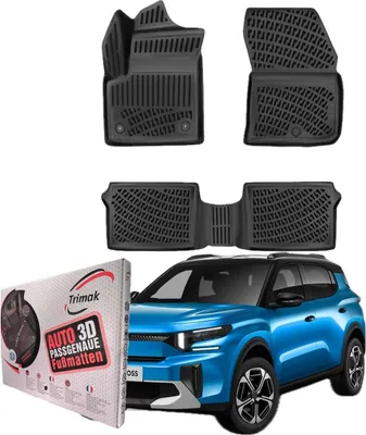 Produktbild von Trimak Autofußmatten kompatibel mit Citroën ë-C3 Aircross ab 2024 Auto Allwetter Gummimatten