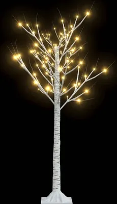 Image de vidaXL Sapin de Noël 128 LEDs 1,2 m Blanc chaud Intérieur Extérieur