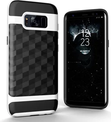 Produktbild von Hülle für Samsung Galaxy S7 Edge Backcover Case Handy Schutzhülle - Cover 3D Prisma Design Weiß