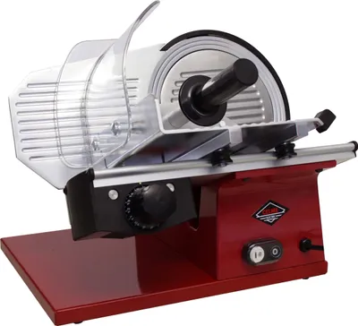 Produktbild von Celme - EVOLUTION PRO 220 Aufschnittmaschine - Antihaftbeschichteter Stahl - 220 mm Klinge - 39×43×40 cm - Elegantes Design - ROT