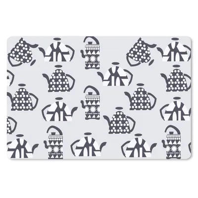 Produktbild von MuchoWow® Schreibtischunterlage Teekanne - Muster - Tee 60x40 cm - XXL Mauspad - Großes Mauspad