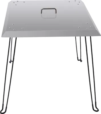 Produktbild von Feuerstelle Wärmeabweiser, Edelstahl, faltbares Design, Silber