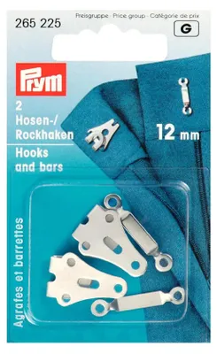 Immagine prodotto di Ganci per l'allacciatura dei pantaloni, 12 mm, argento, 2 pz