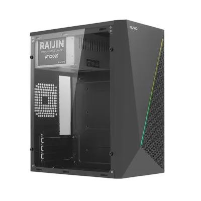 Produktbild von Nuwo PC-Gehäuse Micro-ATX IK150 Mini-Tower mit 500-W-Netzteil | Mini-ITX | USB 3.0 | Schwarz
