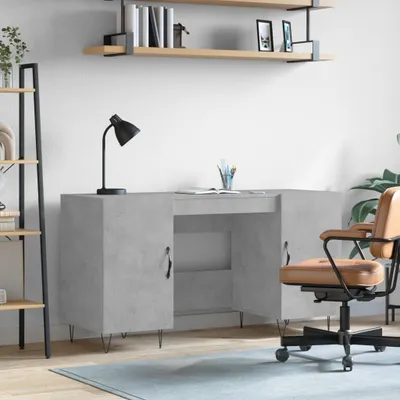 Produktbild von [Home] Schreibtisch Betongrau 140x50x75 cm Holzwerkstoff , Neue Mode 2024 im häuslichen Leben