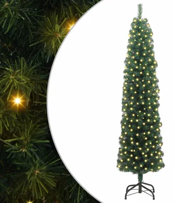 Image de vidaXL Arbre de Noël artificiel avec 300 LED avec support Vert 180 cm