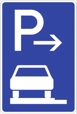 Produktbild von Verkehrsschild VZ315-61, Parken ganz auf Gehwegen links (Anfang), Alu, RA1, 6...