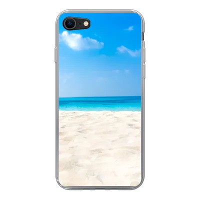 Produktbild von MuchoWow® Handyhülle Schutzhülle Hülle für iPhone 7 Strand - Meer - Sand Silikon Softcase Handy Hülle - Kartenhalter