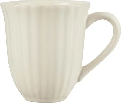 Produktbild von IB Laursen MYNTE Becher Rillen Creme Weiß BUTTER CREAM Keramik Tasse 250 ml