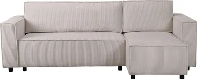 Immagine prodotto di Divano angolare in velluto a coste "Montaigne S" - 3 posti - Beige
