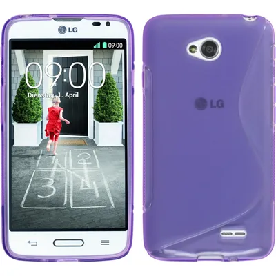 Produktbild von PhoneNatic Case kompatibel mit LG L70 - lila Silikon Hülle S-Style + 2 Schutzfolien