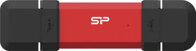 Produktbild von Silicon Power 1TB USB Stick DS72 Typ A+C 1050/850MB`s Red